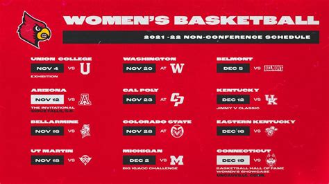 louisville women basketball schedule|More.